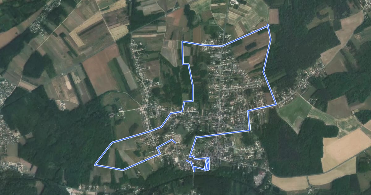 Маршрут Circuit de la croix de Pierre на спутниковом снимке