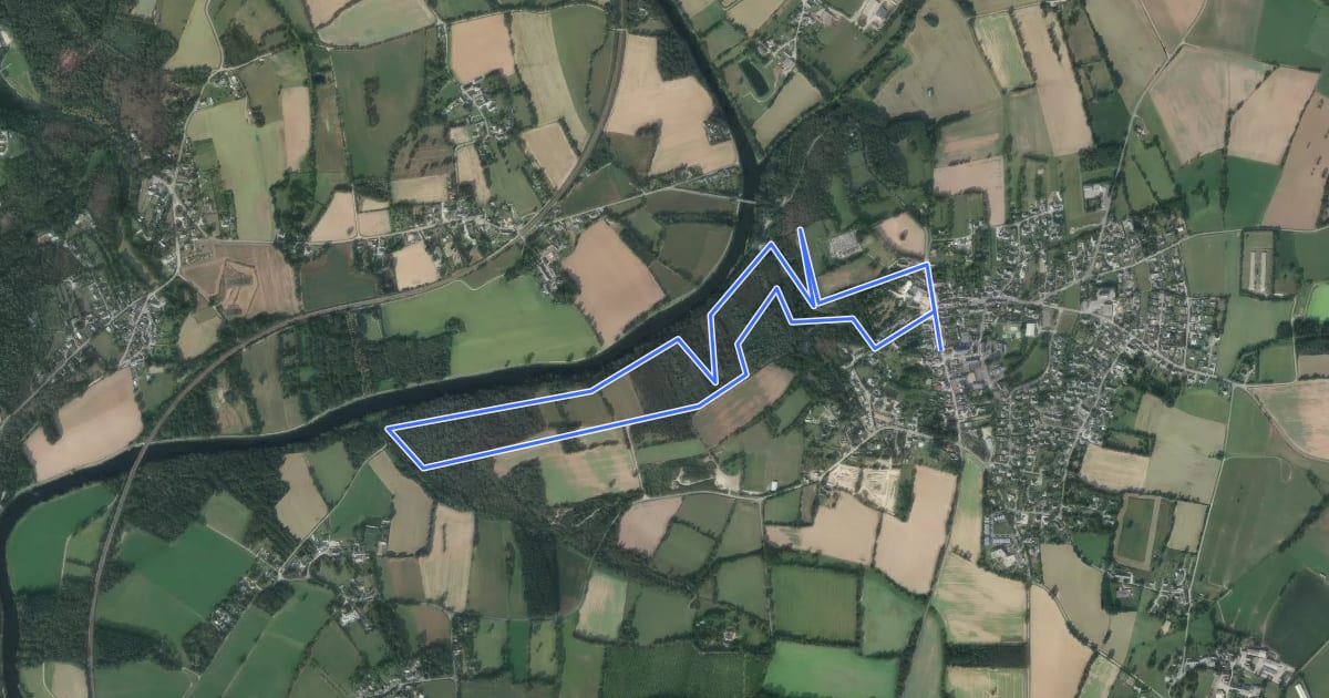Маршрут Circuit de la Croix des Jeunes на спутниковом снимке
