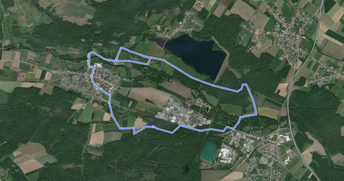 Маршрут Circuit de la Doller на спутниковом снимке
