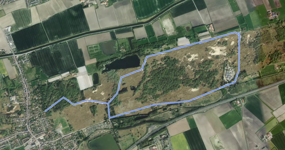 Маршрут Circuit de la Dune Fossile на спутниковом снимке