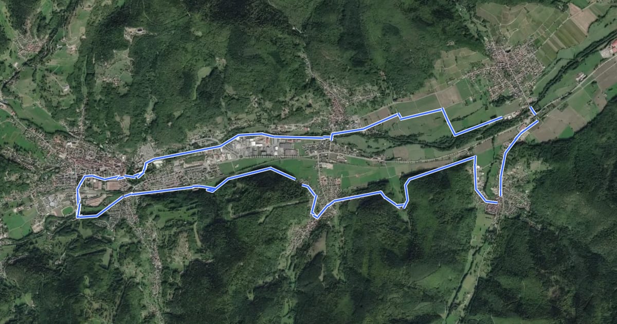 Маршрут Circuit de la Fecht на спутниковом снимке