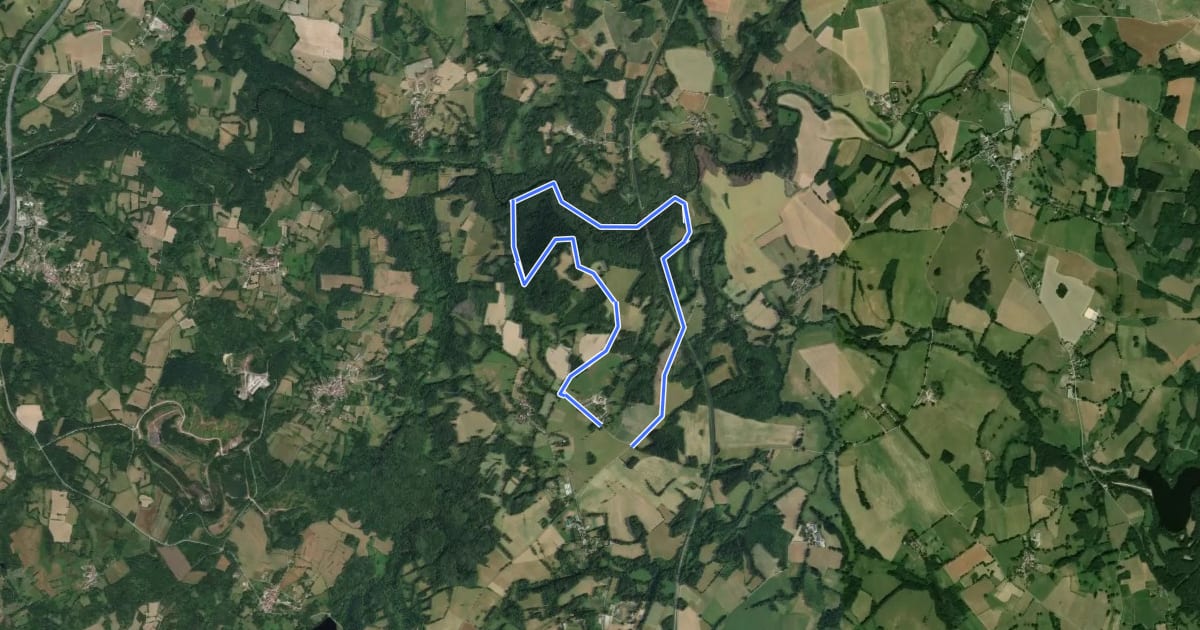 Маршрут Circuit de la Gartempe на спутниковом снимке