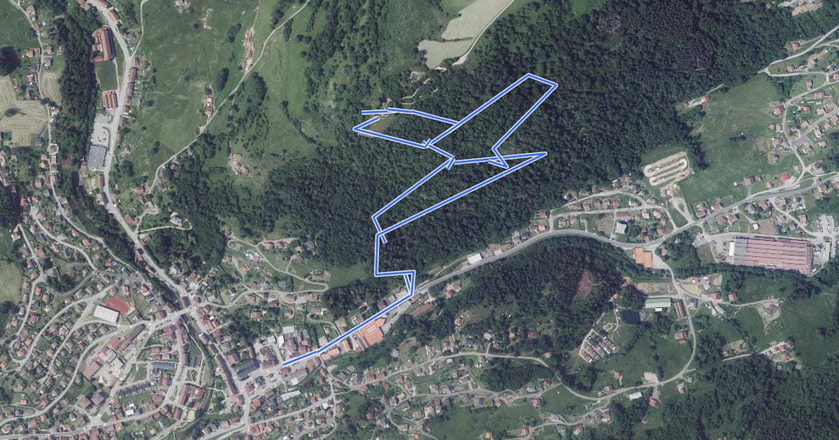 Маршрут Circuit de la Grande Roche на спутниковом снимке