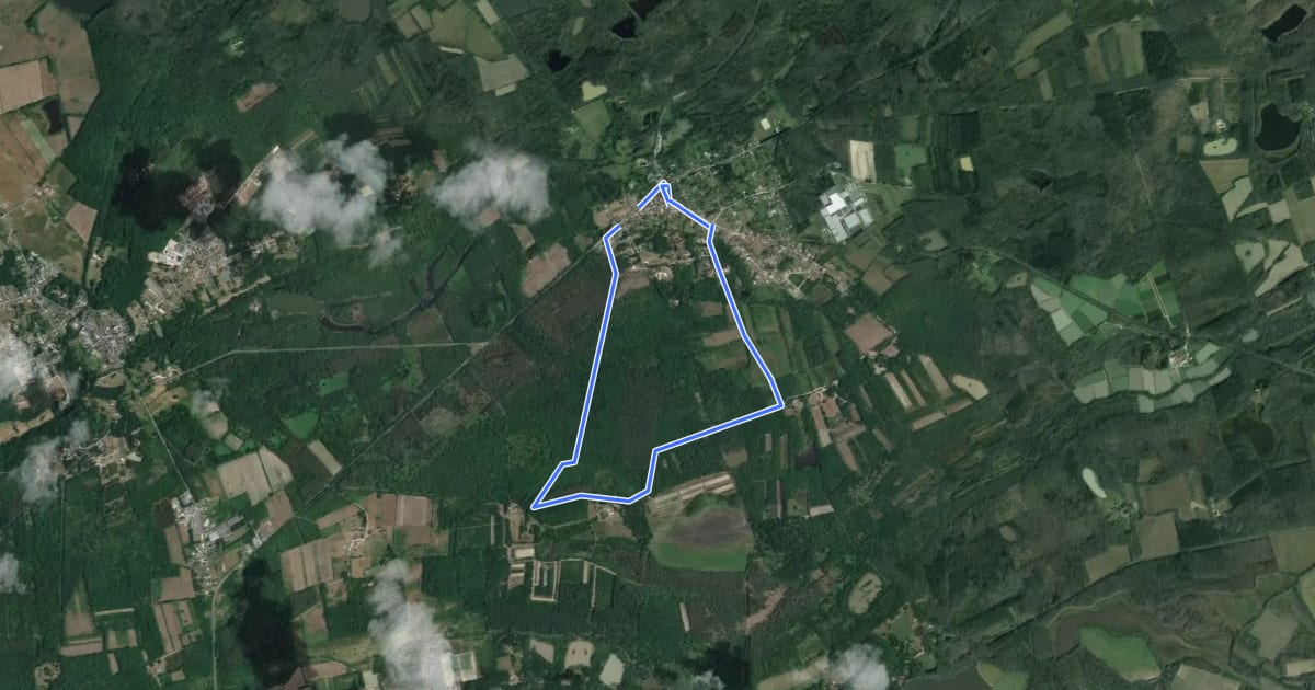 Маршрут Circuit de la Guillardière на спутниковом снимке