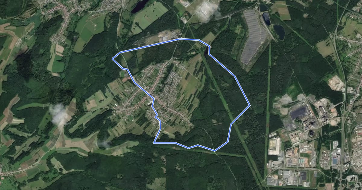 Маршрут Circuit de la Hardt на спутниковом снимке
