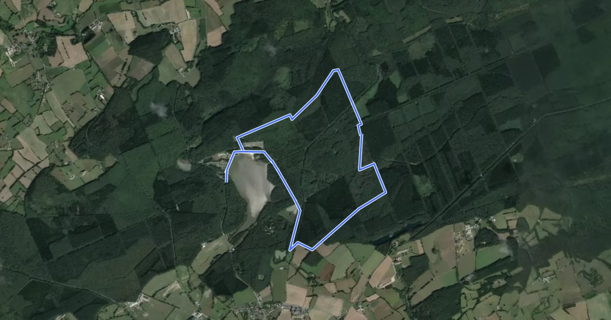 Маршрут Circuit de la Jument Blanche на спутниковом снимке