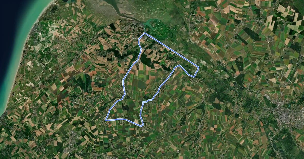 Маршрут Circuit de la Mésange на спутниковом снимке