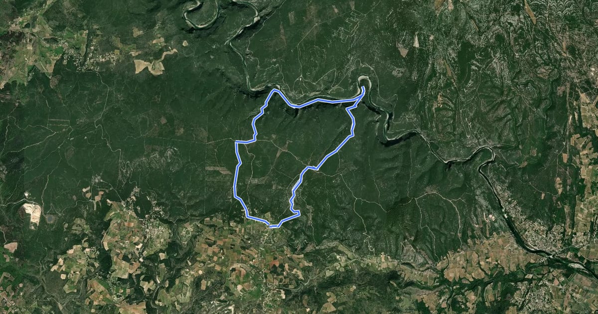 Маршрут Circuit de la Maladrerie des templiers на спутниковом снимке