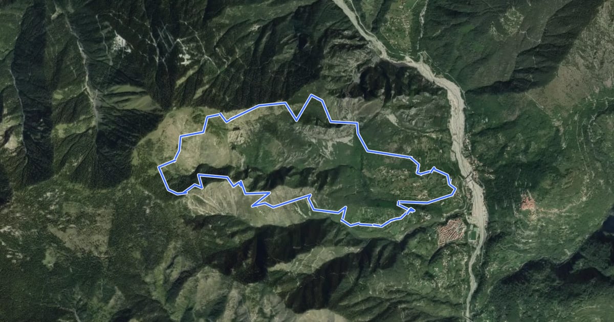 Маршрут Circuit de la Maluna на спутниковом снимке