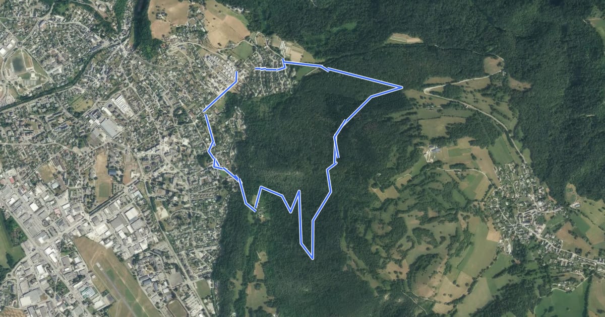 Маршрут Circuit de la Miat на спутниковом снимке