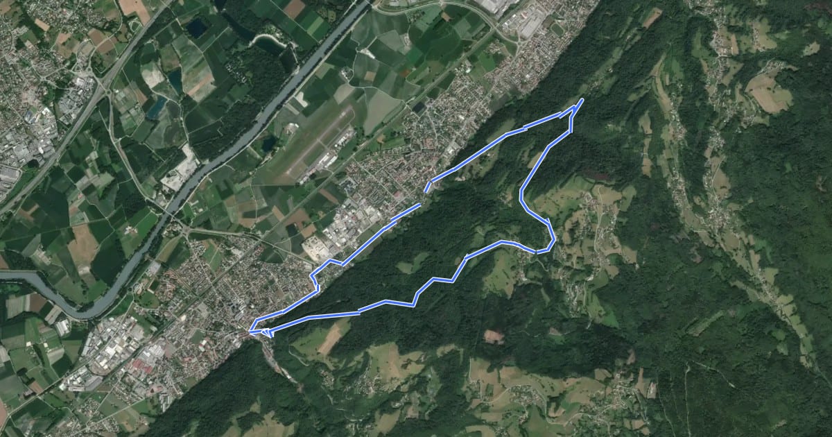 Маршрут Circuit de la Monta на спутниковом снимке