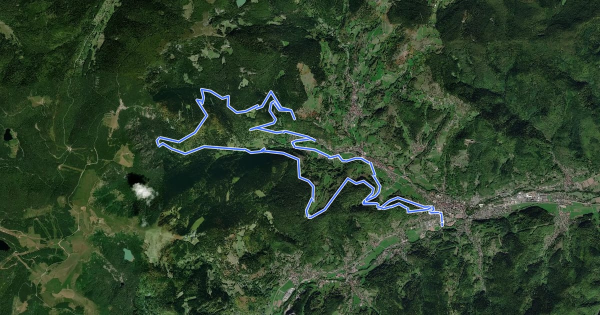 Маршрут Circuit de la moraine на спутниковом снимке