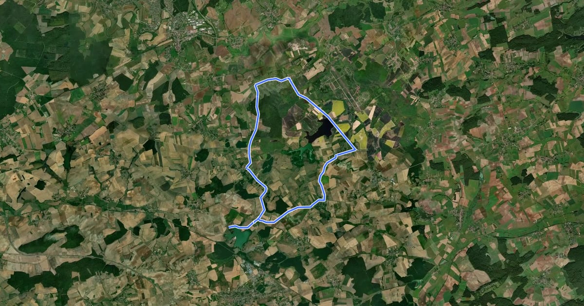 Маршрут Circuit de la mutche на спутниковом снимке
