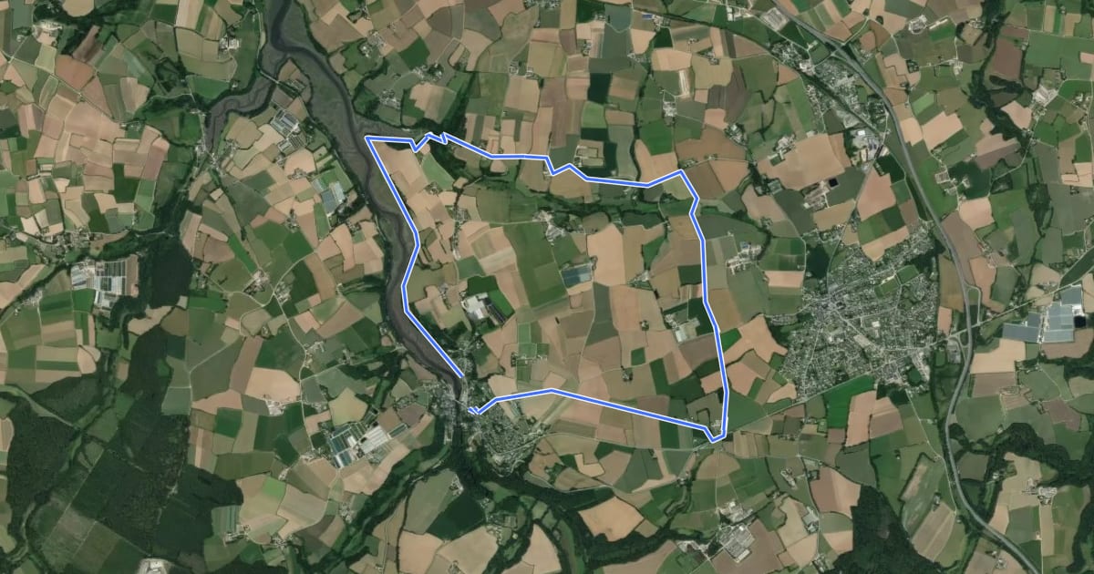 Маршрут Circuit de la Penzé на спутниковом снимке