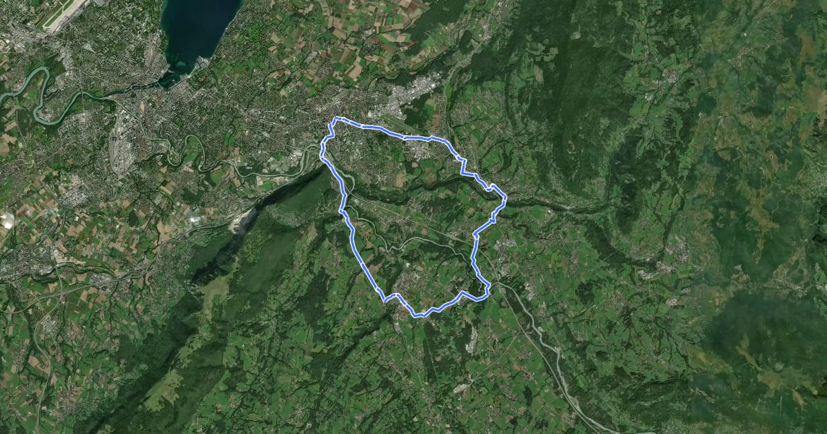 Маршрут Circuit de la Pierre aux Fées на спутниковом снимке