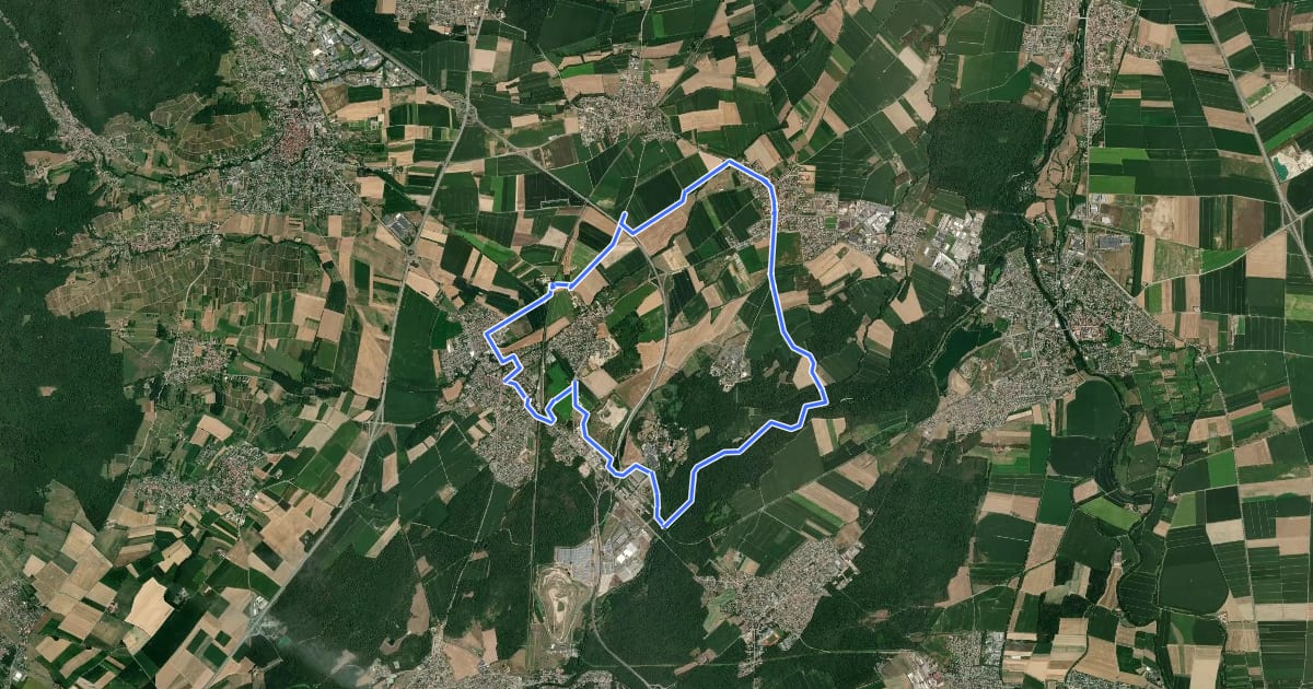 Маршрут Circuit de la potasse на спутниковом снимке