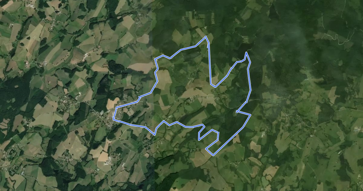 Маршрут Circuit de la présipauté de Grosland на спутниковом снимке