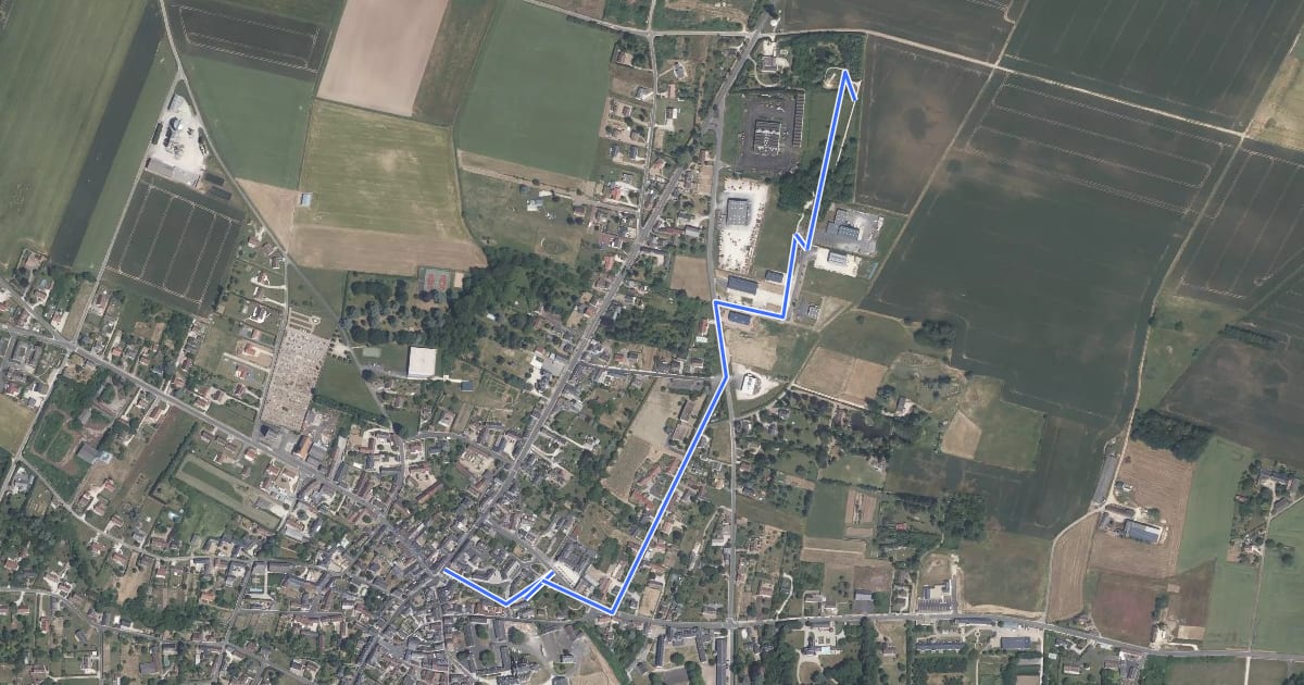Маршрут Circuit de la réserve naturelle régionale géologique на спутниковом снимке