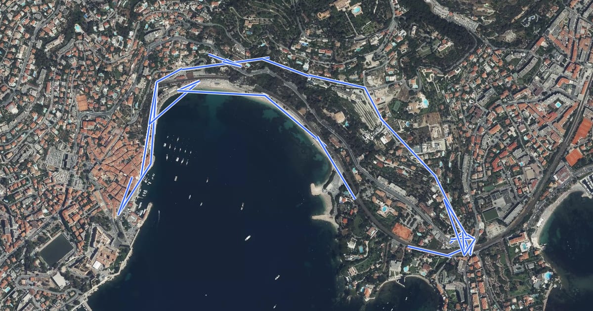 Маршрут Circuit de la Rade на спутниковом снимке