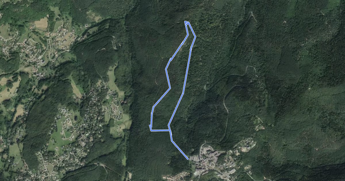 Маршрут Circuit de la Roche du Corbeau на спутниковом снимке