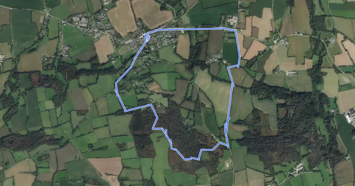 Маршрут Circuit de la Roche du Feu на спутниковом снимке