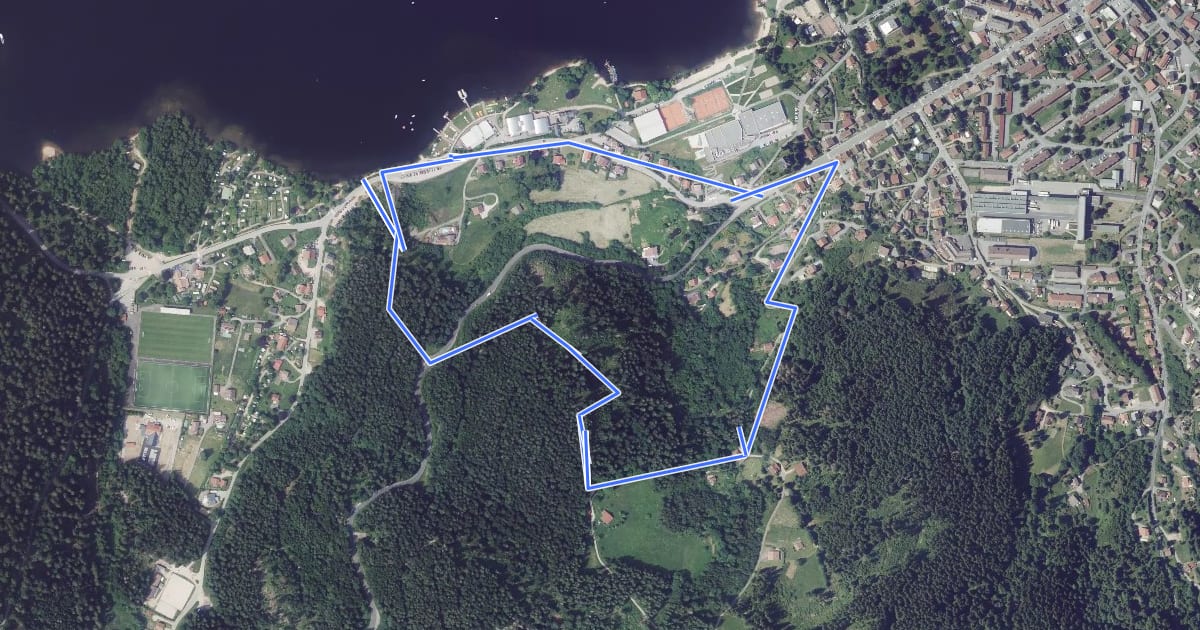 Маршрут Circuit de la Roche du Renard на спутниковом снимке