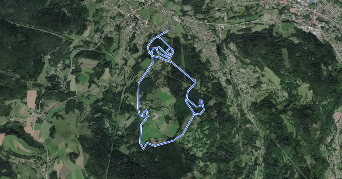 Маршрут Circuit de la Roche du Sphinx на спутниковом снимке
