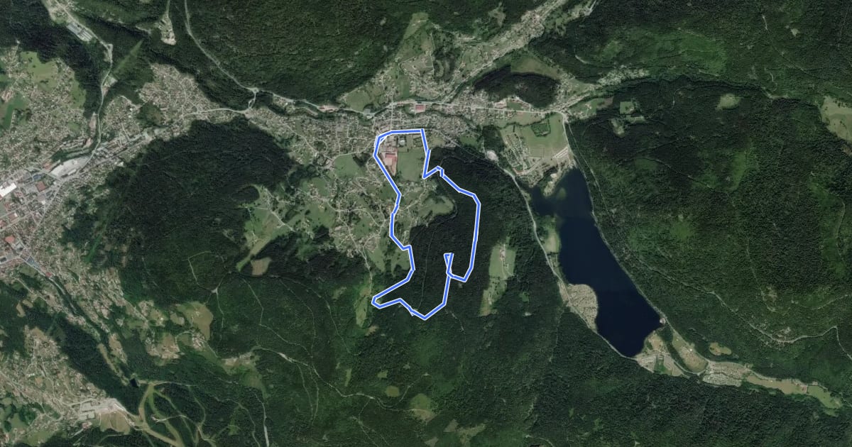 Маршрут Circuit de la Roche Toussaint на спутниковом снимке