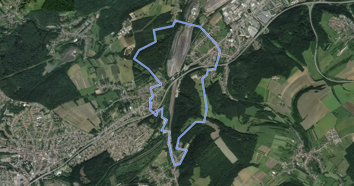Маршрут Circuit de la Rosselle на спутниковом снимке