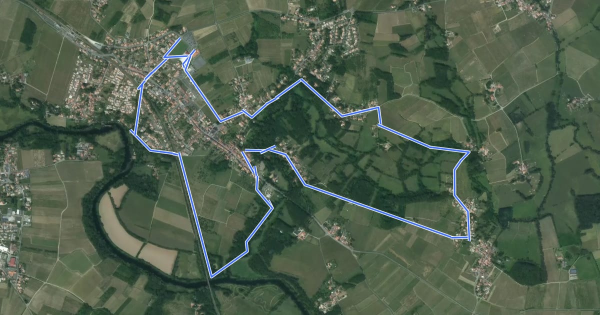 Маршрут Circuit de la Sanguèze на спутниковом снимке