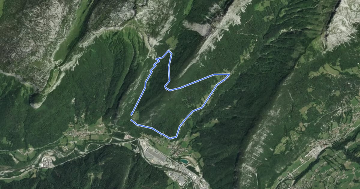 Маршрут Circuit de la Têtaz на спутниковом снимке