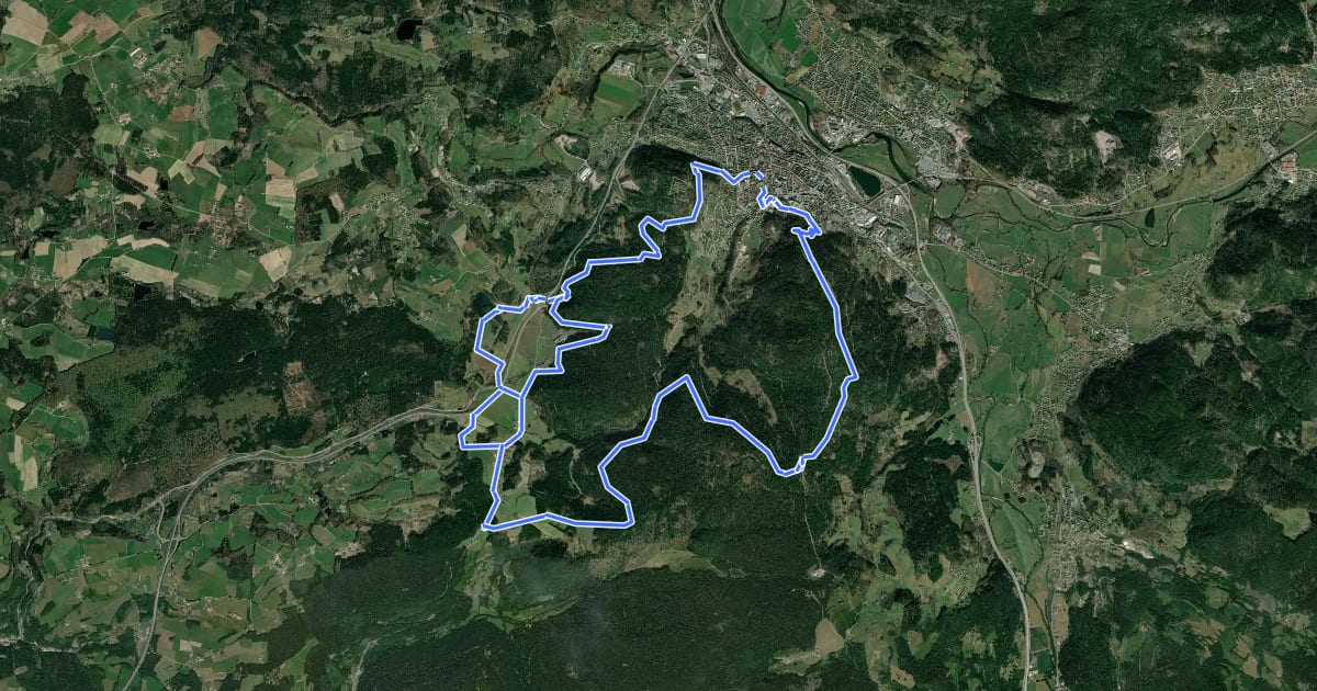 Маршрут Circuit de la Tête du Champ Carré на спутниковом снимке