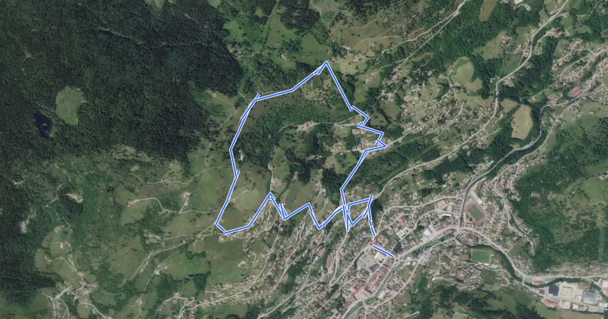Маршрут Circuit de la Tête du Chemeneau на спутниковом снимке