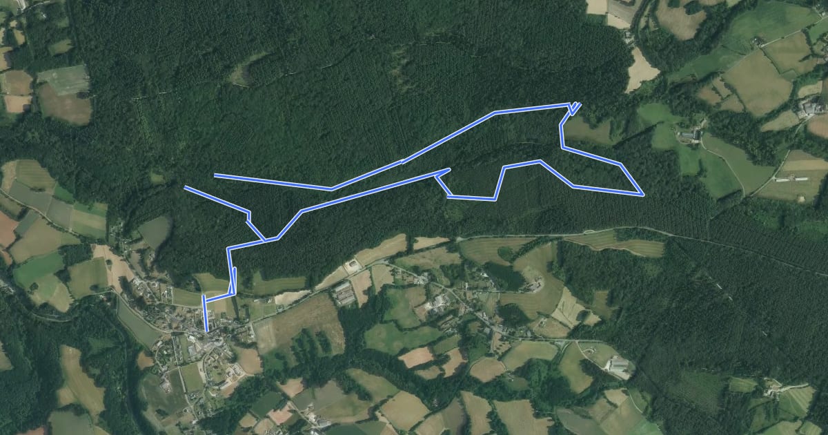 Маршрут Circuit de la vallée d'Avaugour на спутниковом снимке