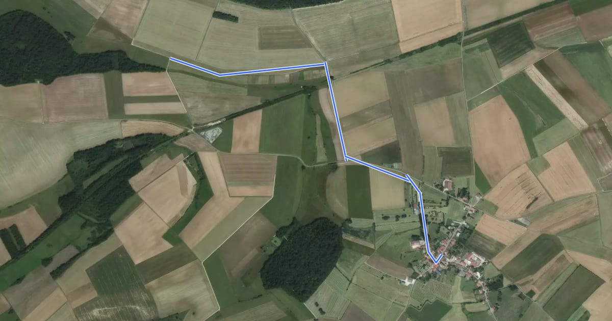 Маршрут Circuit de la vallée de l'Orge - abréviation на спутниковом снимке