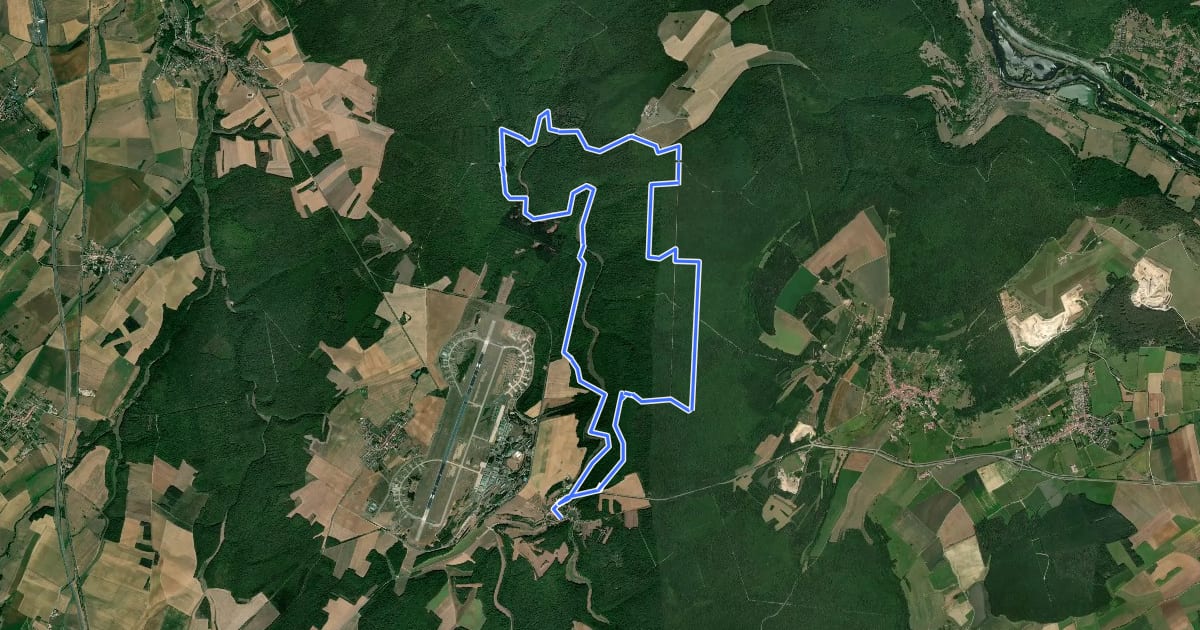 Маршрут Circuit de la Vallée des Prés на спутниковом снимке
