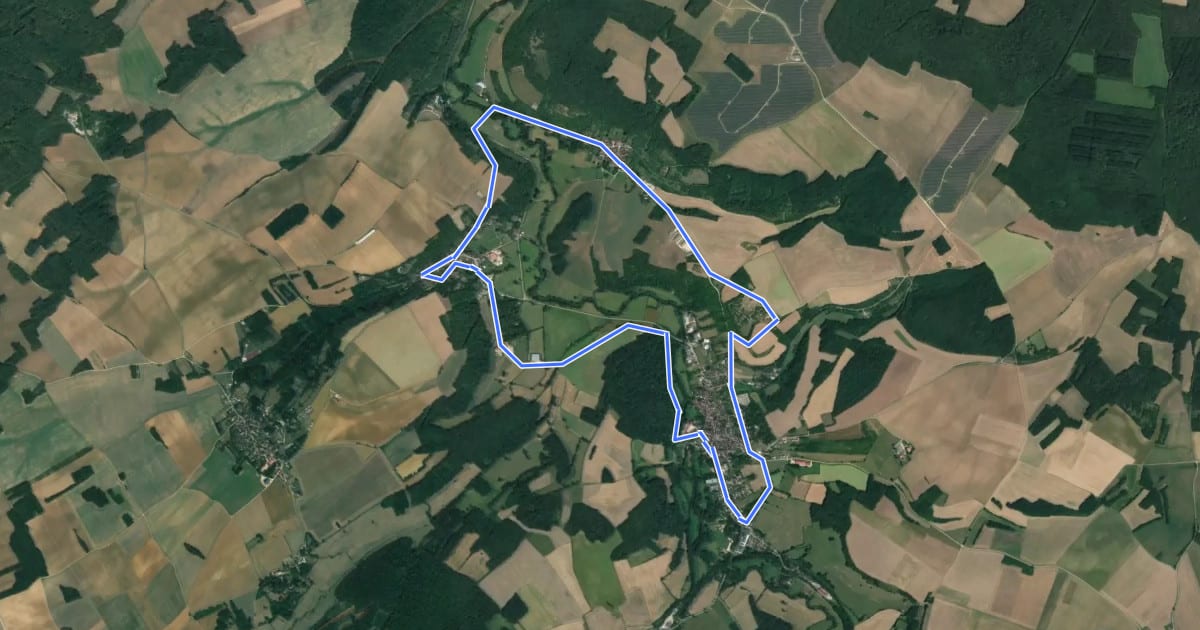 Маршрут Circuit de la Vallée du Serein et du Moulin à Vent на спутниковом снимке