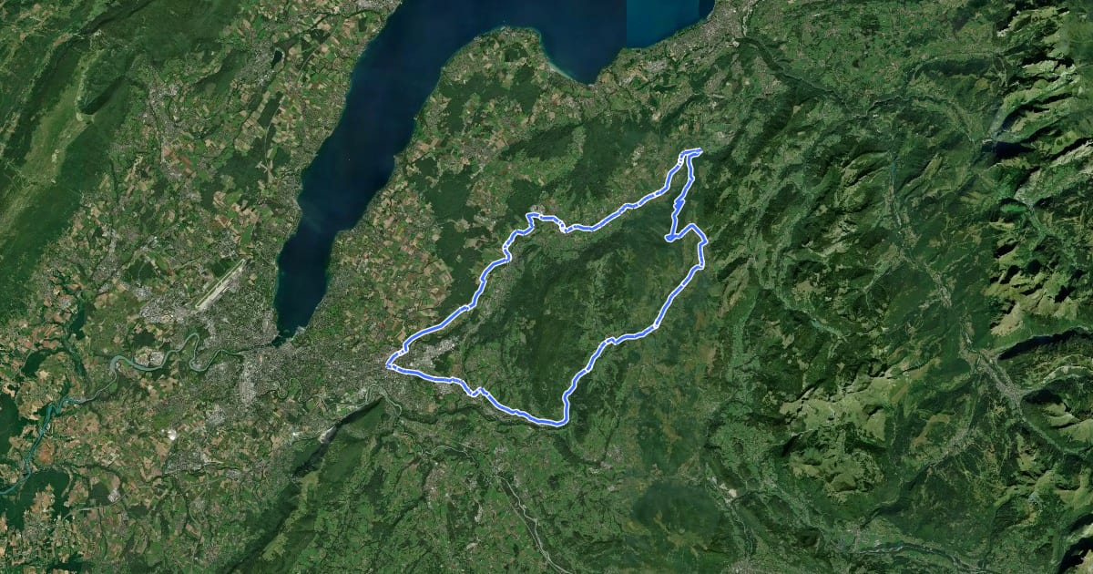 Маршрут Circuit de la vallée verte на спутниковом снимке