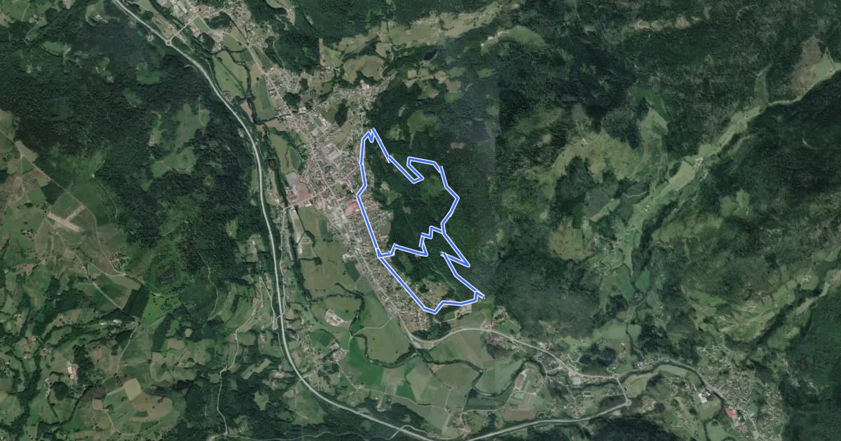 Маршрут Circuit de la Vierge du Trésor на спутниковом снимке