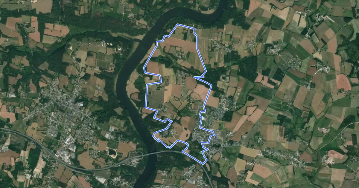 Маршрут Circuit de la Vile Aubin на спутниковом снимке