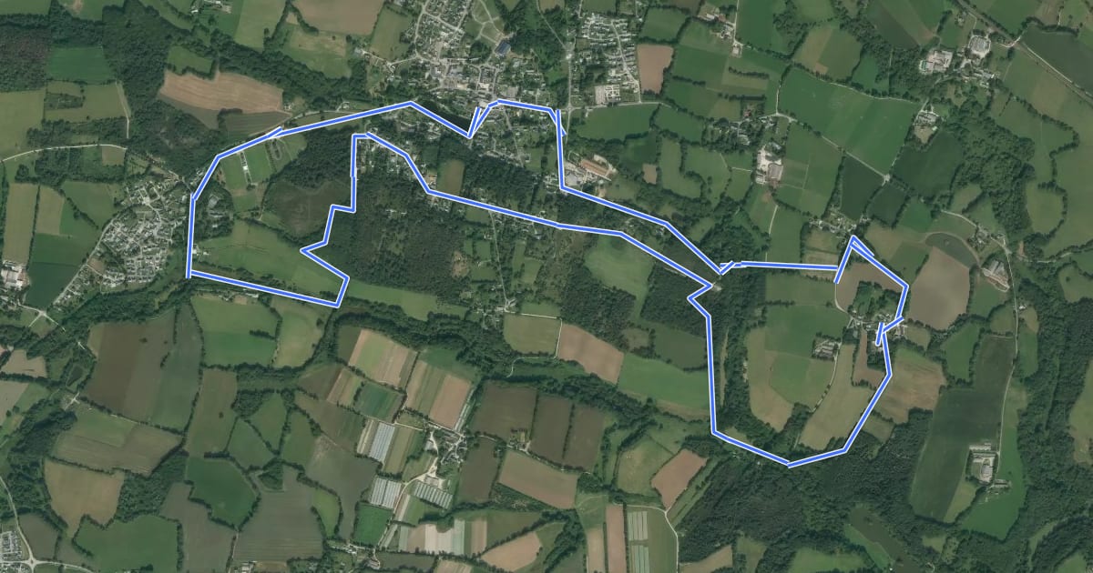 Маршрут Circuit de Langroëz на спутниковом снимке