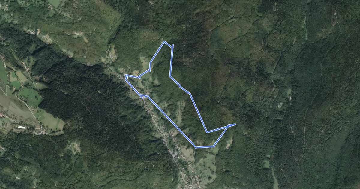 Маршрут Circuit de Linthal на спутниковом снимке