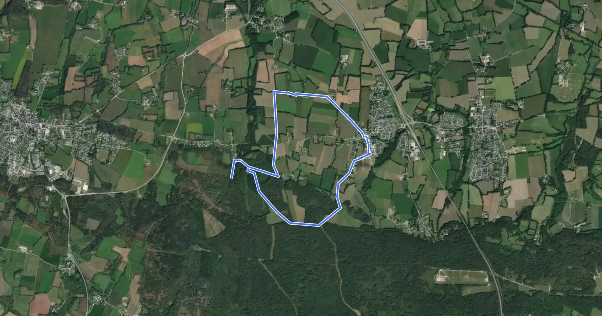 Маршрут Circuit de Locmaria-Grand-Champ на спутниковом снимке