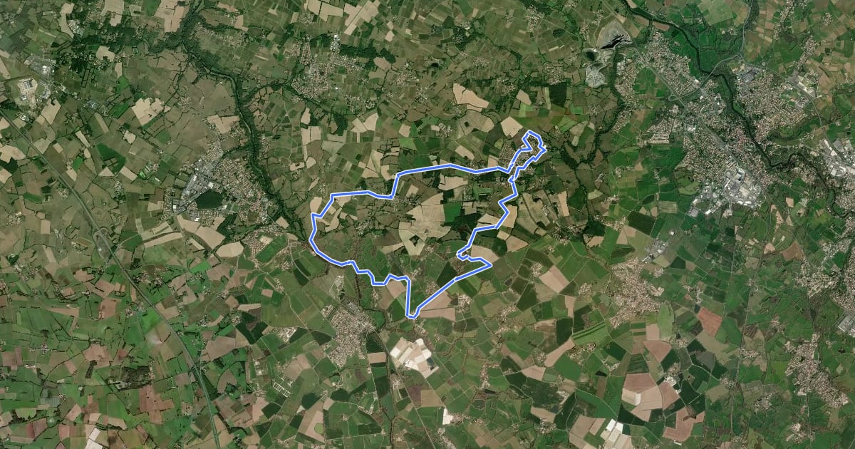 Маршрут Circuit de Maine en vignes на спутниковом снимке