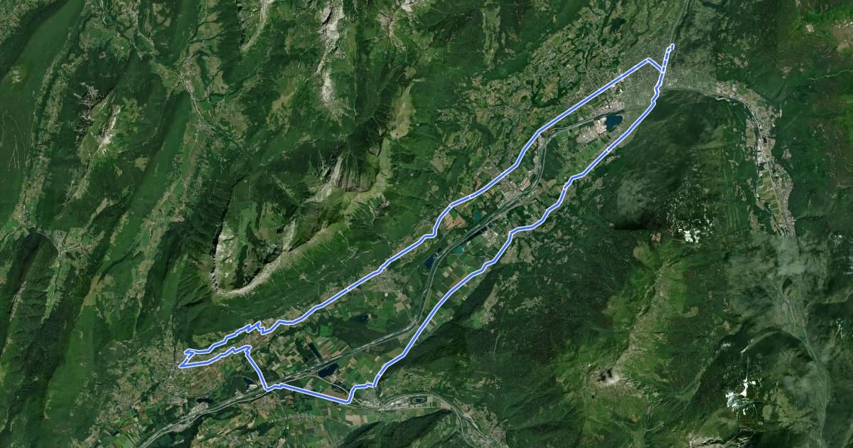 Маршрут Circuit de Miolans на спутниковом снимке