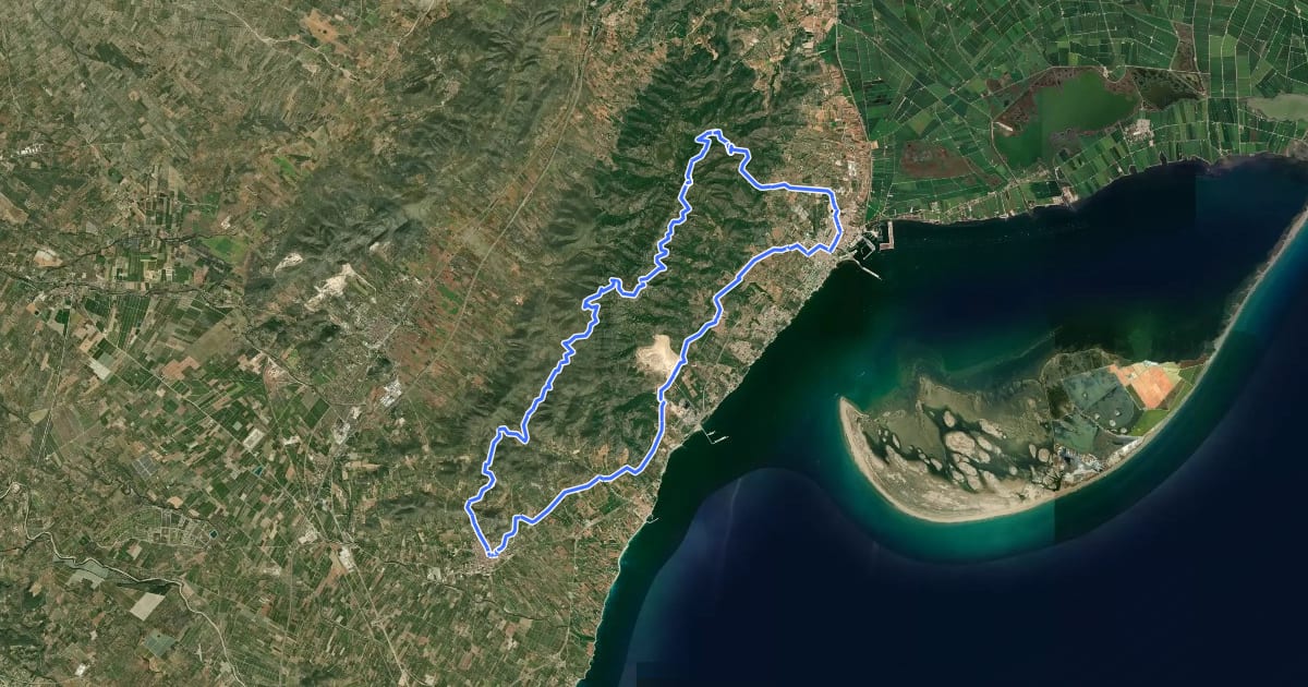 Маршрут Circuit de Montsià на спутниковом снимке