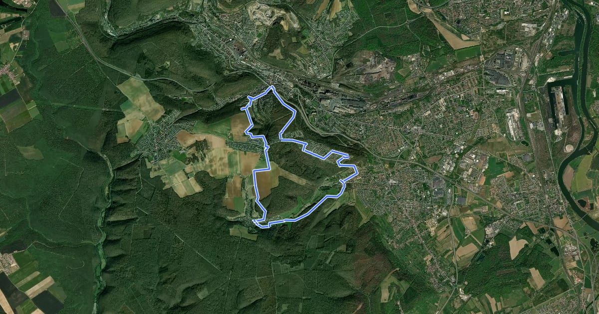 Маршрут Circuit de Morlange на спутниковом снимке