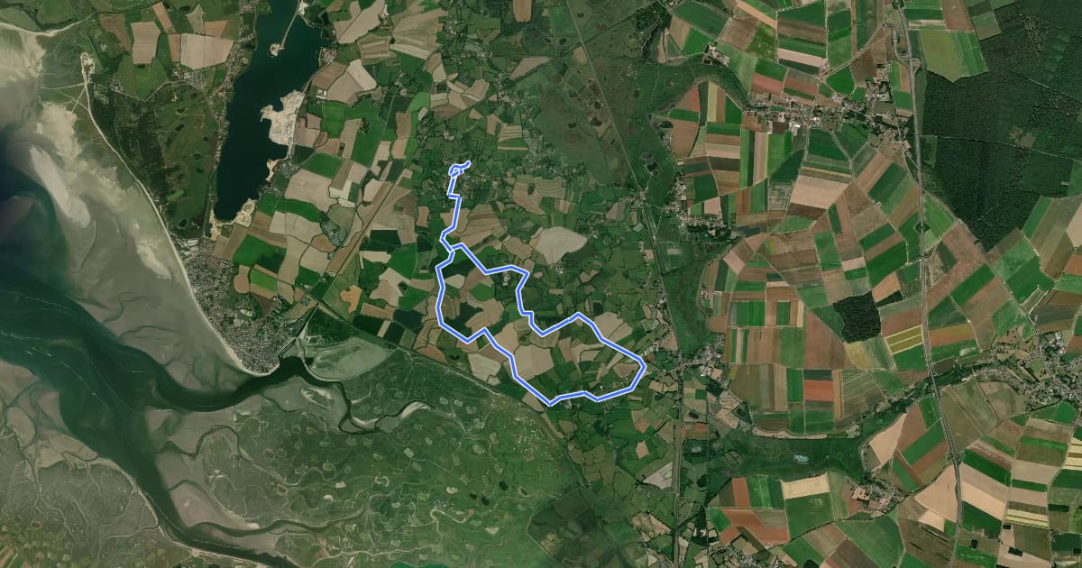 Маршрут Circuit de Morlay на спутниковом снимке
