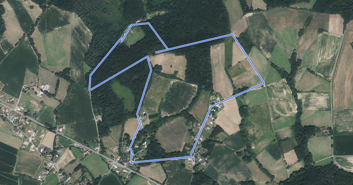 Маршрут Circuit de Mounicq на спутниковом снимке