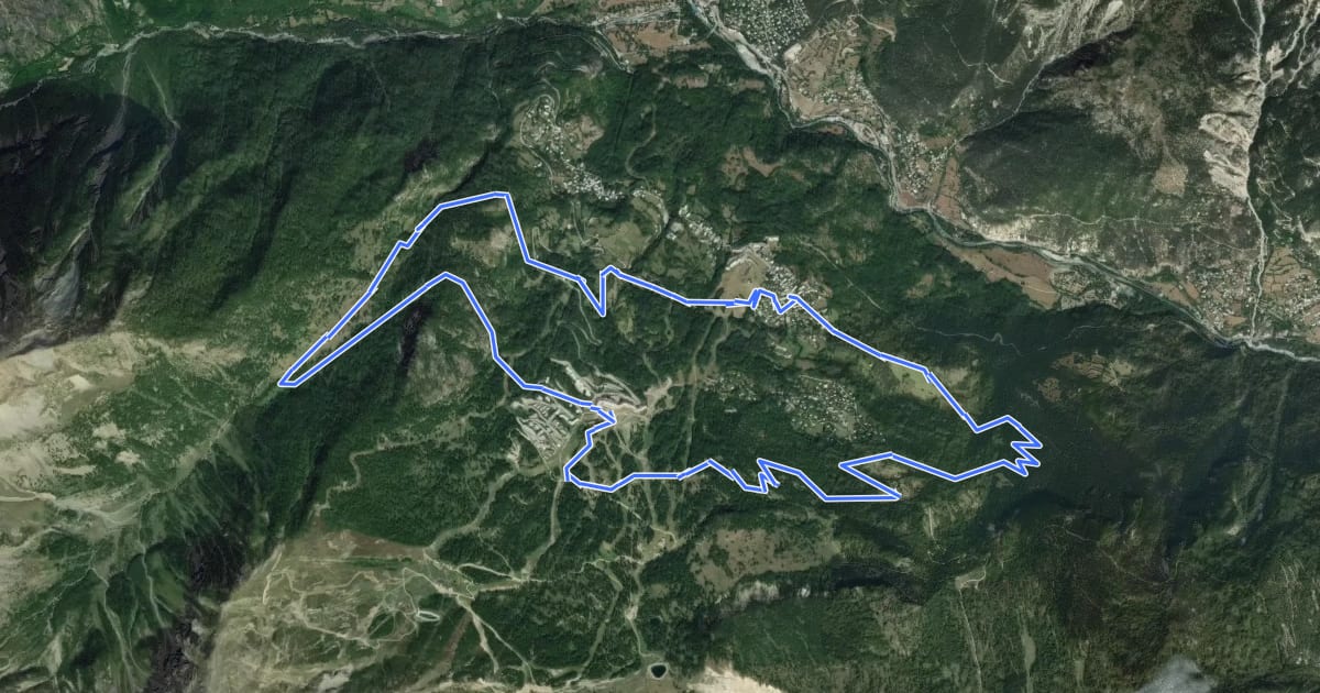 Маршрут Circuit de Narreyroux на спутниковом снимке